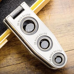 Lubinski Puro Standı ve 3 Kademeli Puro Delici Antik Bronz - 3