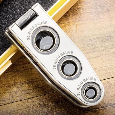 Lubinski Puro Standı ve 3 Kademeli Puro Delici Antik Bronz - 3