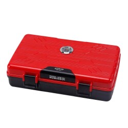 Jifeng Seyahat Tipi Puro Kutusu Humidor Kırmızı (10Cigar) 