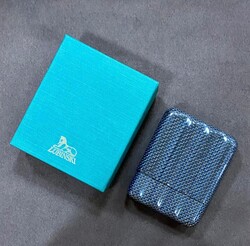 Lubinski Titanium KarbonFiber Toscanello Puro Kılıfı Mavi 4lü - Thumbnail