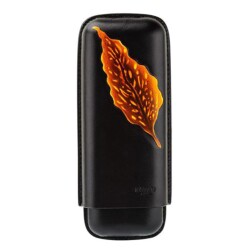 Lubinski Yeni Deri Puro Kılıfı Siyah Leaf Desen 2li (60Ring) - 1