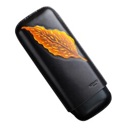 Lubinski Yeni Deri Puro Kılıfı Siyah Leaf Desen 2li (60Ring) - Lubinski (1)