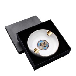 Lubinski Yuvarlak Porselen Puro Küllüğü Beyaz 2li - 3