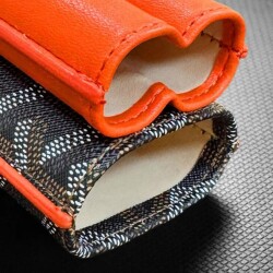 Maison Desenli Deri Puro Kılıfı 2'li Turuncu/Kahve 60Ring - 4