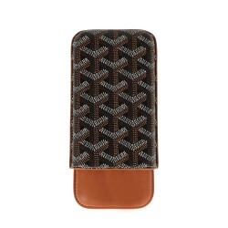 Maison Desenli Deri Puro Kılıfı 3'lü Kahve 60Ring - CigarLoong