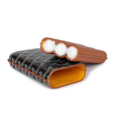 Maison Desenli Deri Puro Kılıfı 3'lü Kahve 60Ring - 2