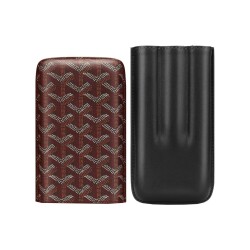 Maison Desenli Deri Puro Kılıfı 3'lü Siyah/Kahve 60Ring - CigarLoong (1)