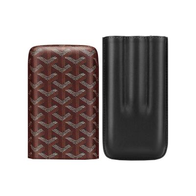 Maison Desenli Deri Puro Kılıfı 3'lü Siyah/Kahve 60Ring - 2