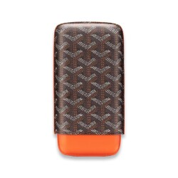 Maison Desenli Deri Puro Kılıfı 3'lü Turuncu 60Ring - CigarLoong