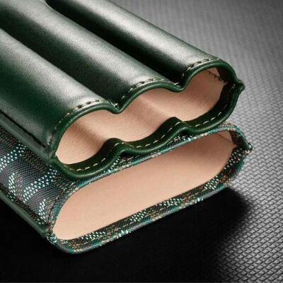 Maison Desenli Deri Puro Kılıfı 3'lü Yeşil 60Ring - 3