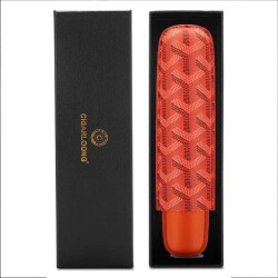 Maison Desenli Deri Puro Kılıfı Tekli Turuncu 60Ring - 4