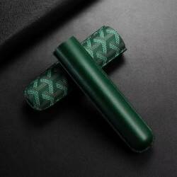 Maison Desenli Deri Puro Kılıfı Tekli Yeşil 60Ring - 2