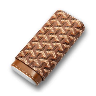 Maison Desenli Sedirli Deri Puro Kılıfı 3'lü Kahve 52-62Ring - 2