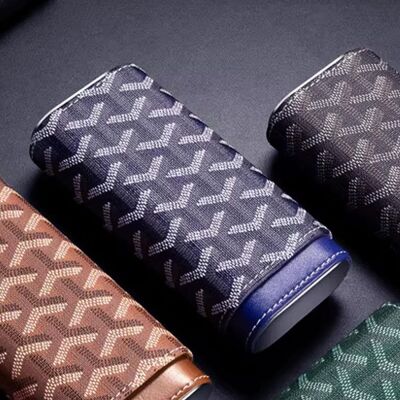 Maison Desenli Sedirli Deri Puro Kılıfı 3'lü Mavi 52-62Ring - 3