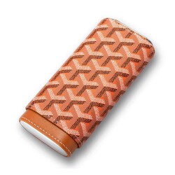 Maison Desenli Sedirli Deri Puro Kılıfı 3'lü Turuncu 52-62Ring - CigarLoong (1)