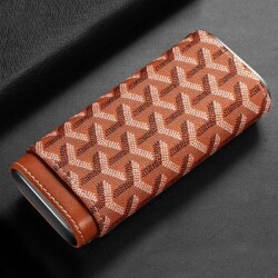 Maison Desenli Sedirli Deri Puro Kılıfı 3'lü Turuncu 52-62Ring - 3