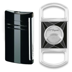 MaxiJet Çakmak ve Puro Kesici Fire X Krom Siyah - 1