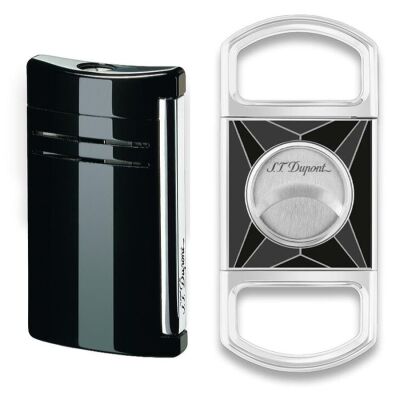 MaxiJet Çakmak ve Puro Kesici Fire X Krom Siyah - 1