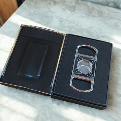 MaxiJet Çakmak ve Puro Kesici Fire X Krom Siyah - 2