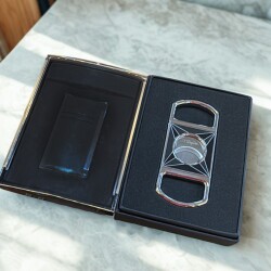 MaxiJet Çakmak ve Puro Kesici Fire X Krom Siyah - S.T.Dupont (1)