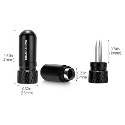 Metal 2in1 Delici ve Puro Tutucu İğne Anahtarlık Siyah - 2