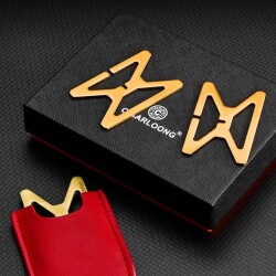 Metal Katlanır Puro Sehpası Standı Kılıflı Gold - CigarLoong (1)