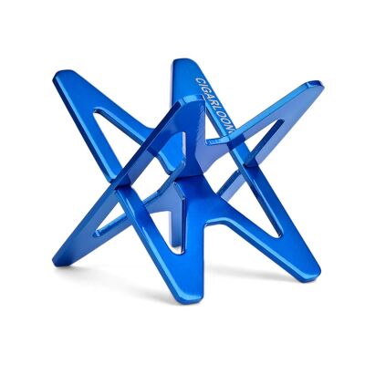 Metal Katlanır Puro Sehpası Standı Kılıflı Mavi - 1