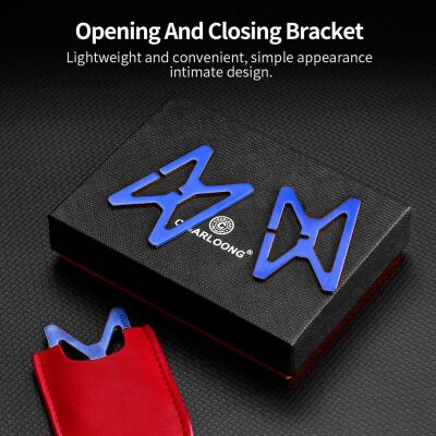 Metal Katlanır Puro Sehpası Standı Kılıflı Mavi - 2