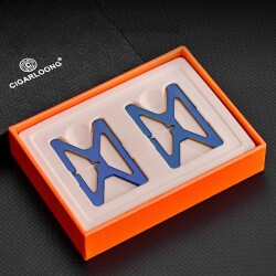 Metal Katlanır Puro Sehpası Standı Kılıflı Mavi - 4