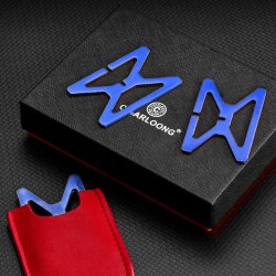 Metal Katlanır Puro Sehpası Standı Kılıflı Mavi - 3