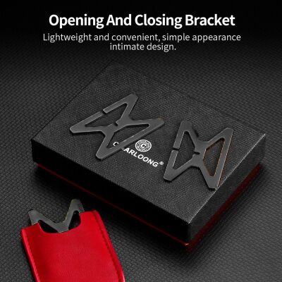 Metal Katlanır Puro Sehpası Standı Kılıflı Siyah - 2