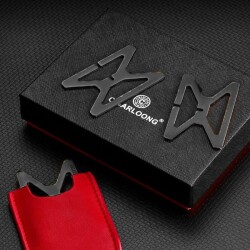 Metal Katlanır Puro Sehpası Standı Kılıflı Siyah - 3