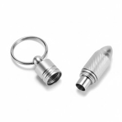 Metal Yaylı Puro Delici Anahtarlık Silver - 2