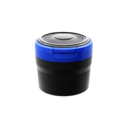 Mini Led Işıklı Araç Araba Küllüğü Mavi 9cm - Atomic