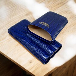 MonteCristo Linea Maestro Deri Puro Kılıfı 3lü Mavi (64Ring) - 3