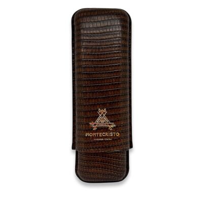 MonteCristo Lizard Deri Puro Kılıfı 2li Kahve (64Ring) - 1