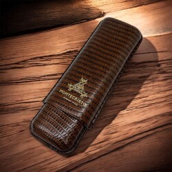 MonteCristo Lizard Deri Puro Kılıfı 2li Kahve (64Ring) - Cigarte (1)