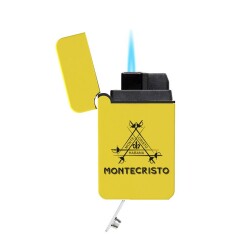 MonteCristo Plastik Jet Alev Delicili Puro Çakmağı Sarı - Cigarte (1)