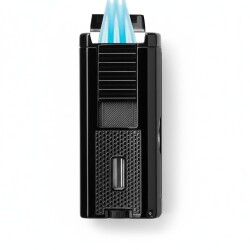 Myon 3 Pürmüz Alev Sehpa İğne ve Delicili Puro Çakmağı Siyah - Myon Paris (1)