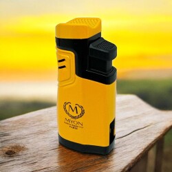 Myon 4 Pürmüz Alev Delicili Sehpalı Puro Çakmağı Sarı - Myon Paris (1)