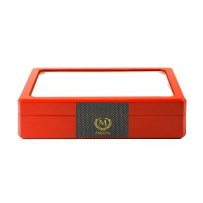 Myon Camlı Mini Humidor Puro Kutusu Kırmızı 20's - 1