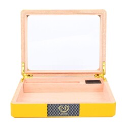 Myon Camlı Mini Humidor Puro Kutusu Sarı 20's - Myon Paris (1)