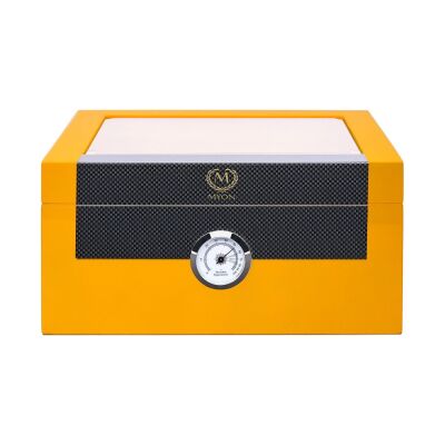 Myon Camlı Sedir Humidor Puro Kutusu Lake Sarı 60's - 1