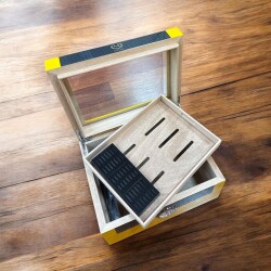 Myon Camlı Sedir Humidor Puro Kutusu Lake Sarı 60's - 3