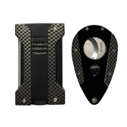 Myon Limited Puro Çakmak ve Kesici Seti Karbon Desen Siyah - Myon Paris