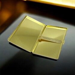 Myon Metal Kısa Sigara Tabakası Klipsli Düz Gold 12li - Myon Paris (1)