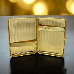 Myon Metal Kısa Sigara Tabakası Klipsli Gold 16lı - 2