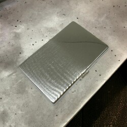 Myon Metal Uzun Slim Sigara Tabakası Fırçalı Krom 12li - 3