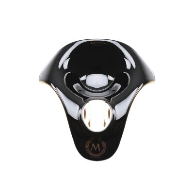 Myon Porselen Puro Küllüğü Logolu Siyah/Gold Tekli - 2