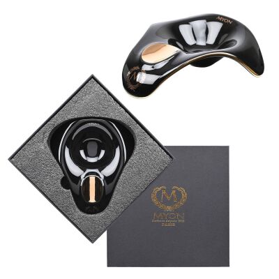 Myon Porselen Puro Küllüğü Logolu Siyah/Gold Tekli - 3